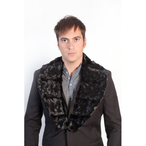 Mens Fur Collar for Coat - Real Fur Scarf for Men - Mens Collar Overcoat