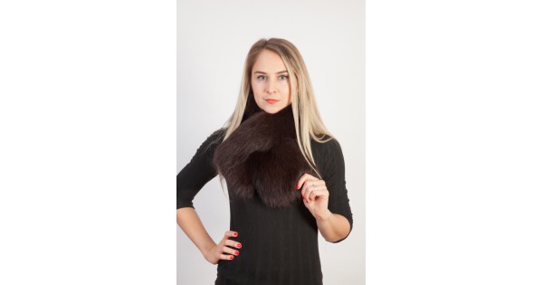 Winter 100% Black Real Fox Fur Collar Women Natural Fox Fur Scarf Shawl  Collars Wraps Neck Warm Fur Scarves Female