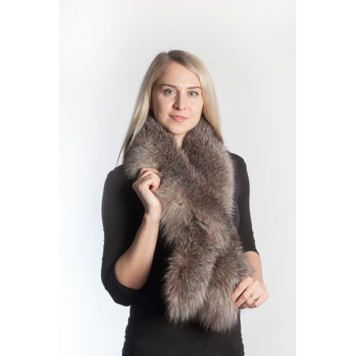 Crystal Fox Fur Scarf | Stylish Fox Real Fur Scarves