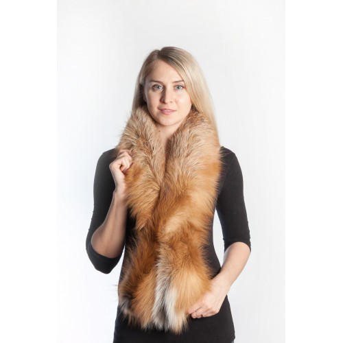 Party Luxury Brand Real Fur Scarves Neck Warmer Women Winter Genuine Whole  Fox Fur Collar Ring Warm Soft Large Fox Fur Scarf