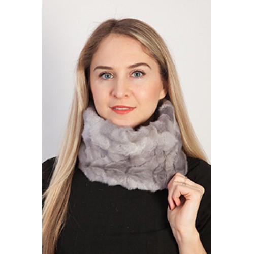 Women's Real Rabbit Fur Scarf Warm Knitted Scarves Collar Wrap Stole Neck  Warmer